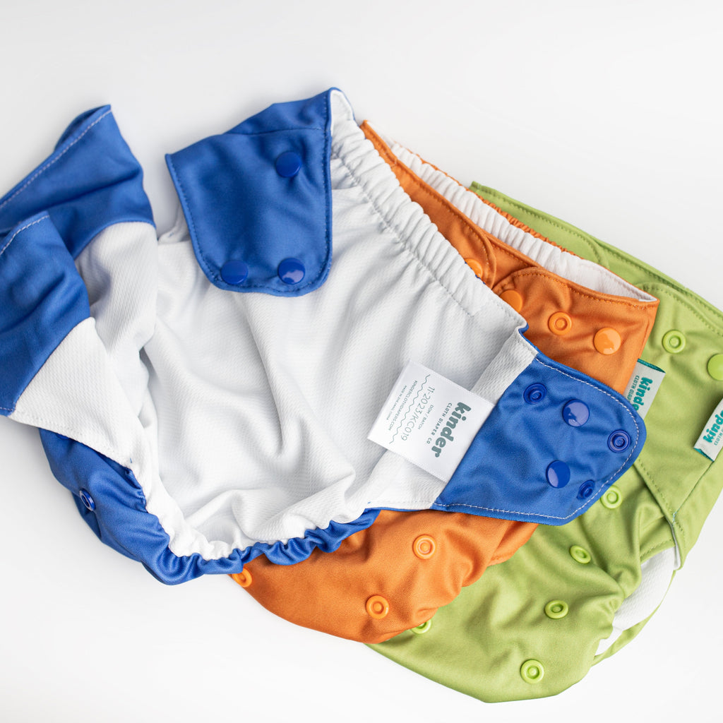 Set of 3 Reusable Swim Diapers with Athletic Wicking Jersey (760lbs