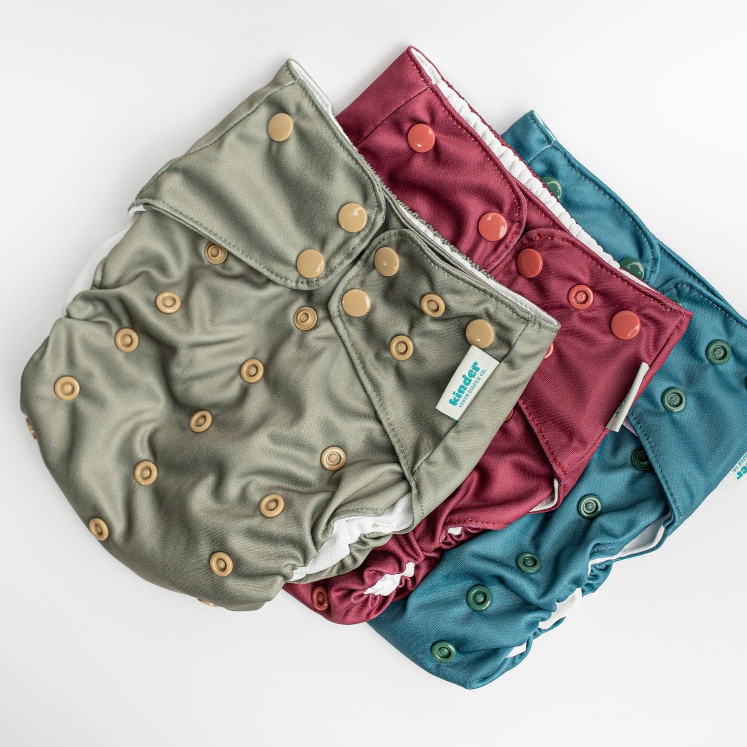 Set of 3 Reusable Swim Diapers with Athletic Wicking Jersey (7-60lbs)