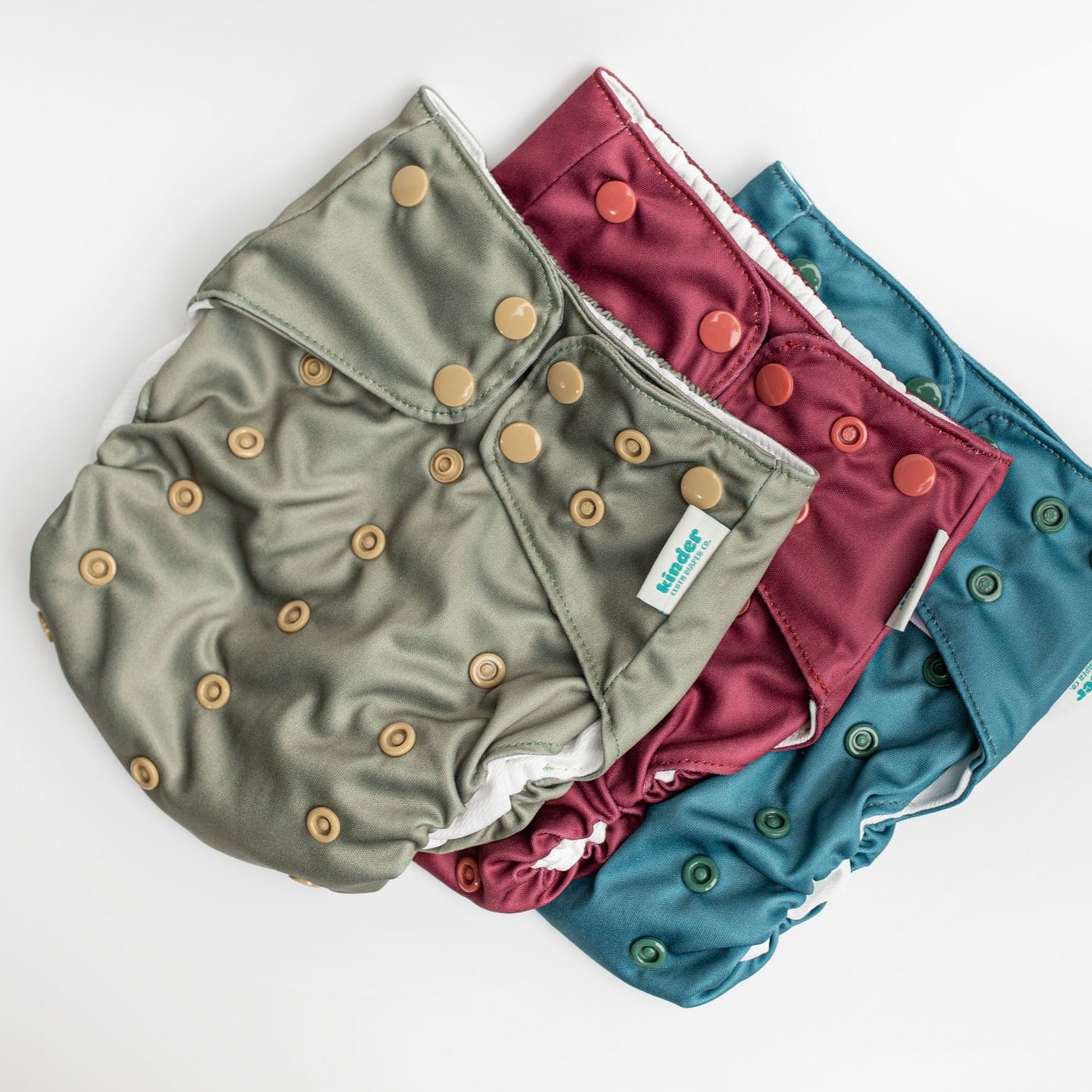 Set of 3 Reusable Swim Diapers with Athletic Wicking Jersey (7-60lbs)