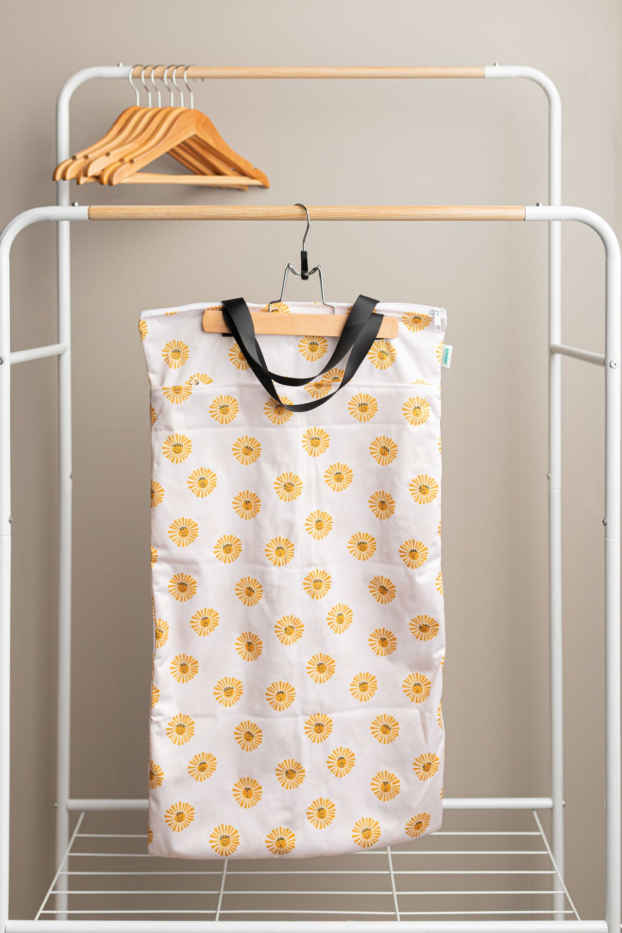 large waterproof laundry bag washing bag wet bag diaper storage bag sunshine sunny sunrays boho diaper storage bag