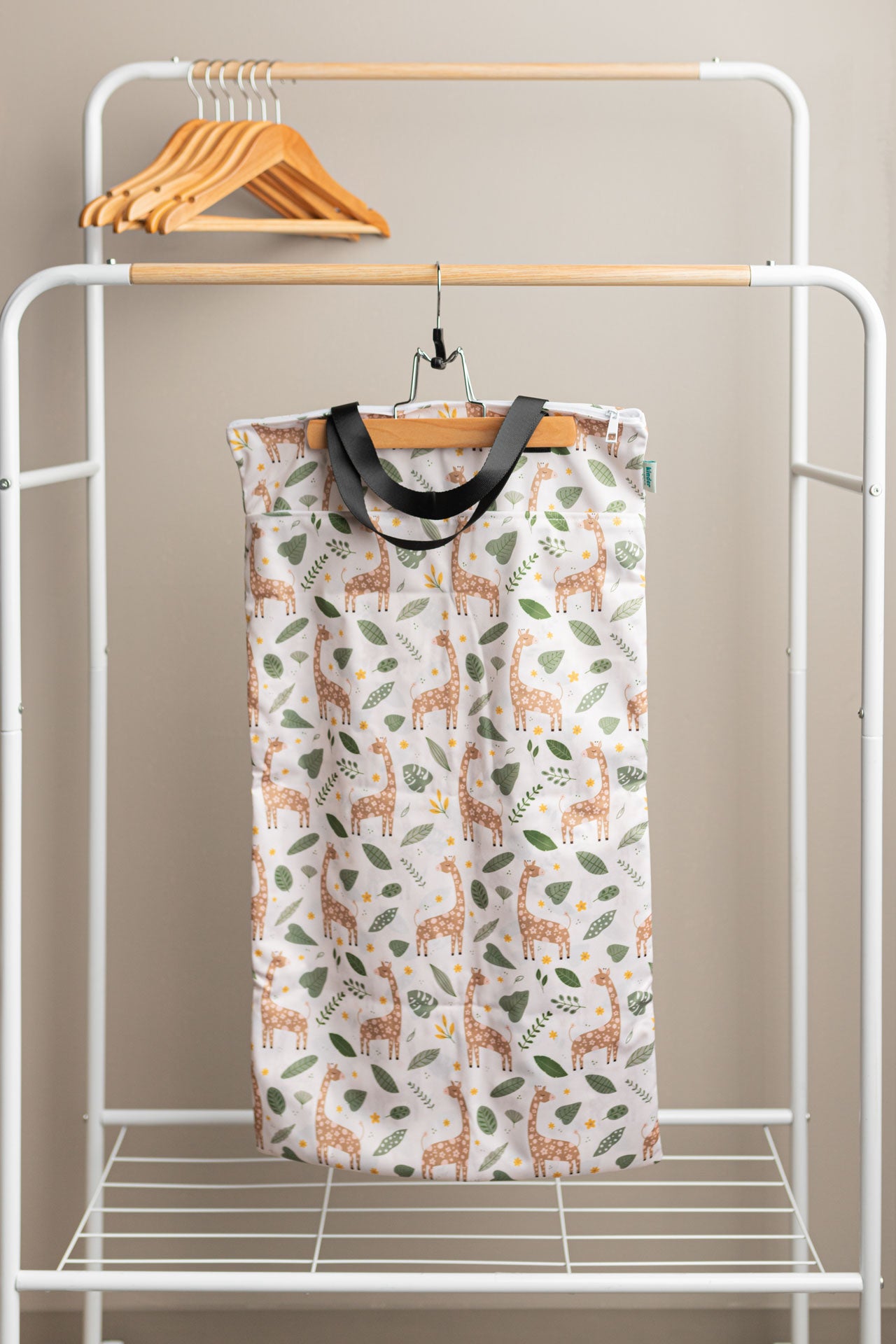 Large Zipper Hanging Wet Bag, Laundry Bag with Handles