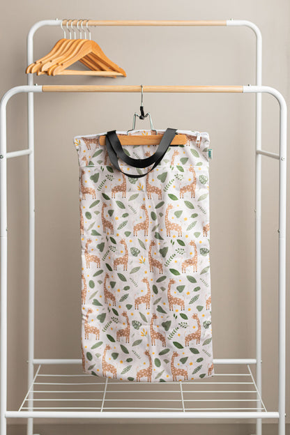 Large Zipper Hanging Wet Bag, Laundry Bag with Handles
