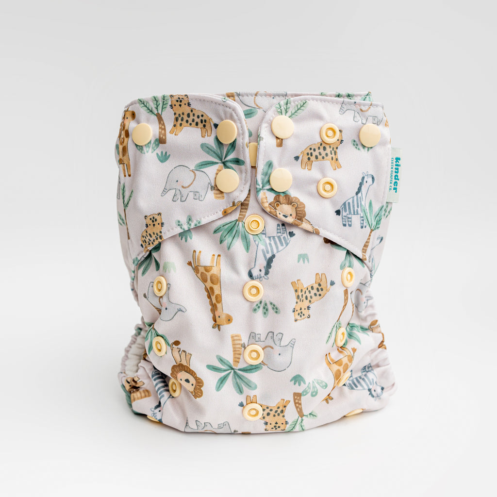 Soft Safari - Essential Pocket Diaper - Animals - One Size