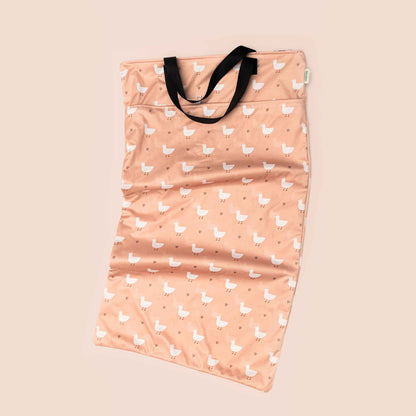 Large Zipper Hanging Wet Bag, Laundry Bag with Handles