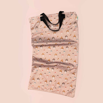 Patterned Large Zipper Hanging Wet Bag, Laundry Bag with Handles