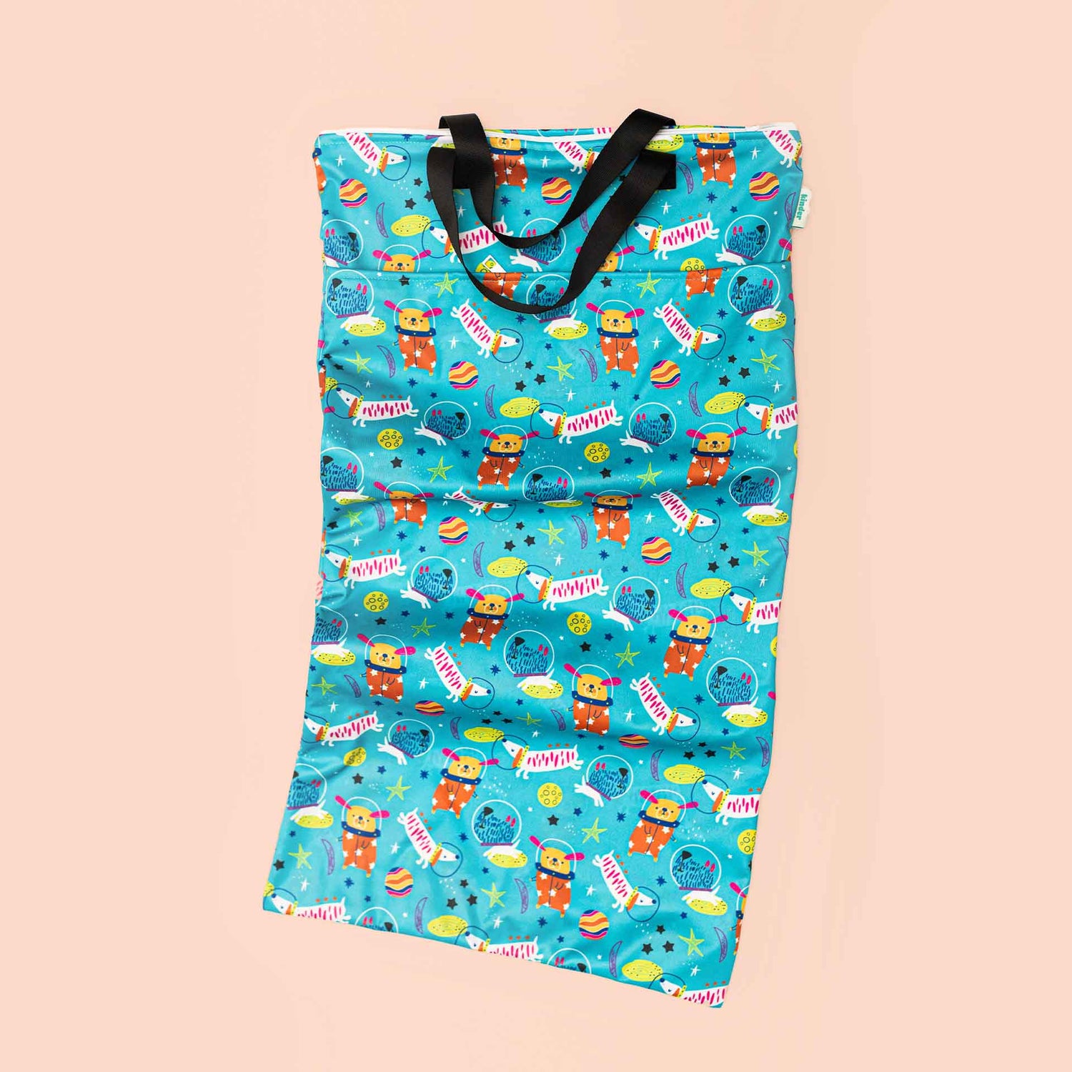 Large Zipper Hanging Wet Bag, Laundry Bag with Handles