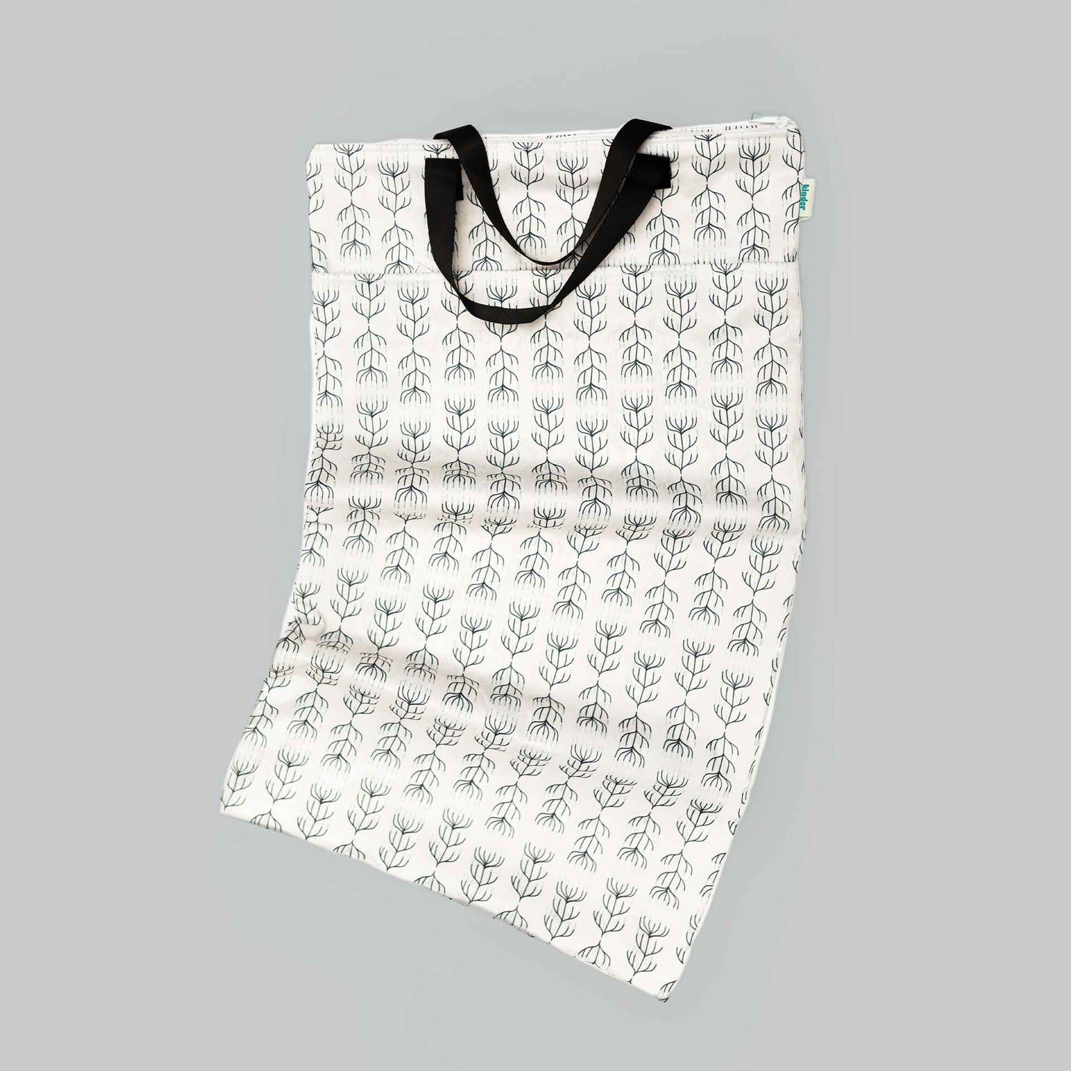 Patterned Large Zipper Hanging Wet Bag, Laundry Bag with Handles