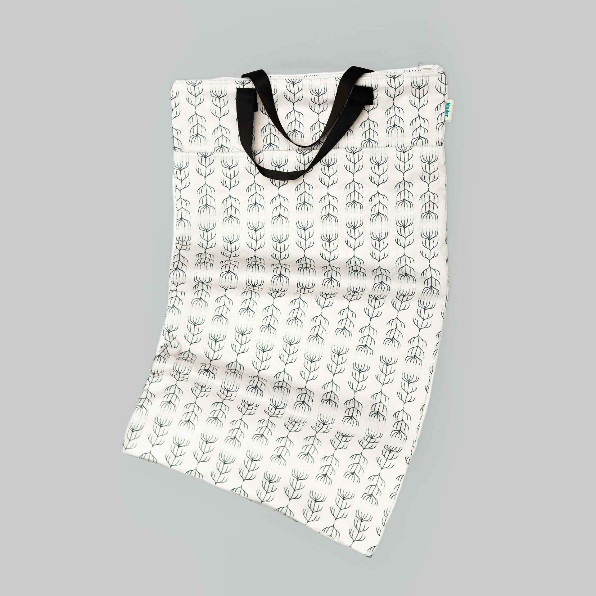 Patterned Large Zipper Hanging Wet Bag, Laundry Bag with Handles