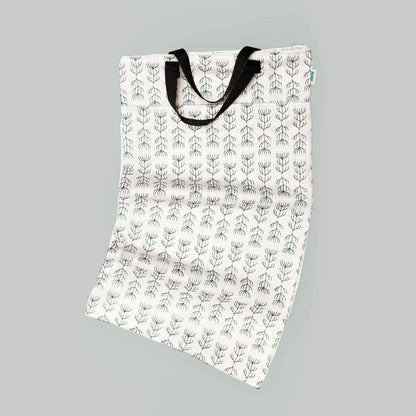 Patterned Large Zipper Hanging Wet Bag, Laundry Bag with Handles