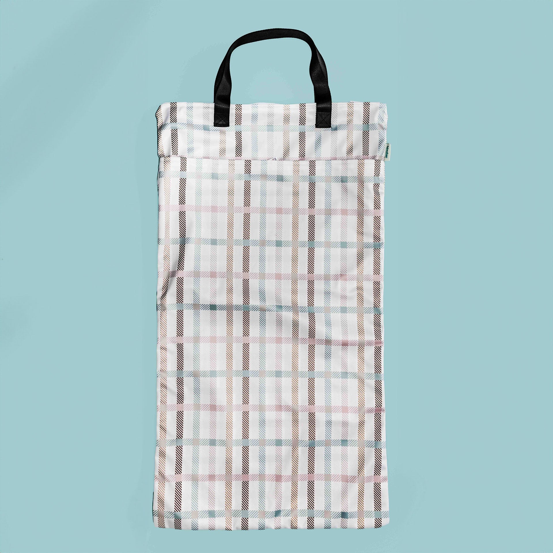 Patterned Large Zipper Hanging Wet Bag, Laundry Bag with Handles