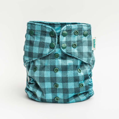 Patterned Lounger Pocket Cloth Diaper — Minky Fleece with Athletic Wicking Jersey