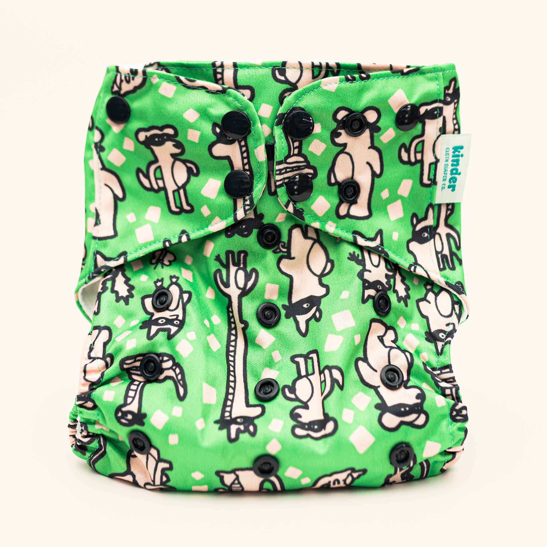 Patterned Pocket Cloth Diaper with Athletic Wicking Jersey