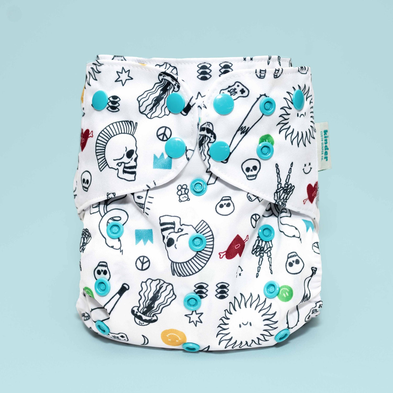 Patterned Basics Pocket Cloth Diaper with Athletic Wicking Jersey