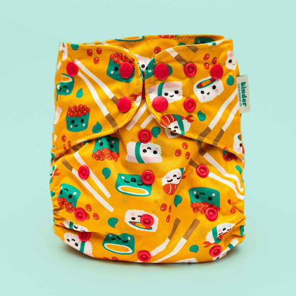 Food: Essentials Pocket Cloth Diaper with Athletic Wicking Jersey, Grows with your Baby