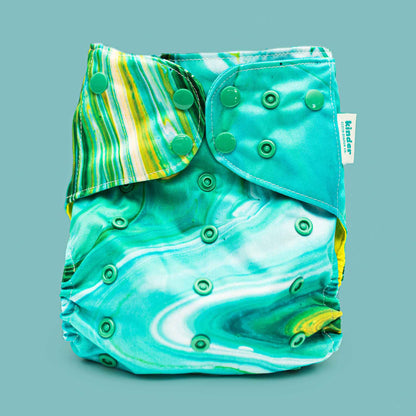 Abstract: Essentials Pocket Cloth Diaper with Athletic Wicking Jersey, Grows with your Baby