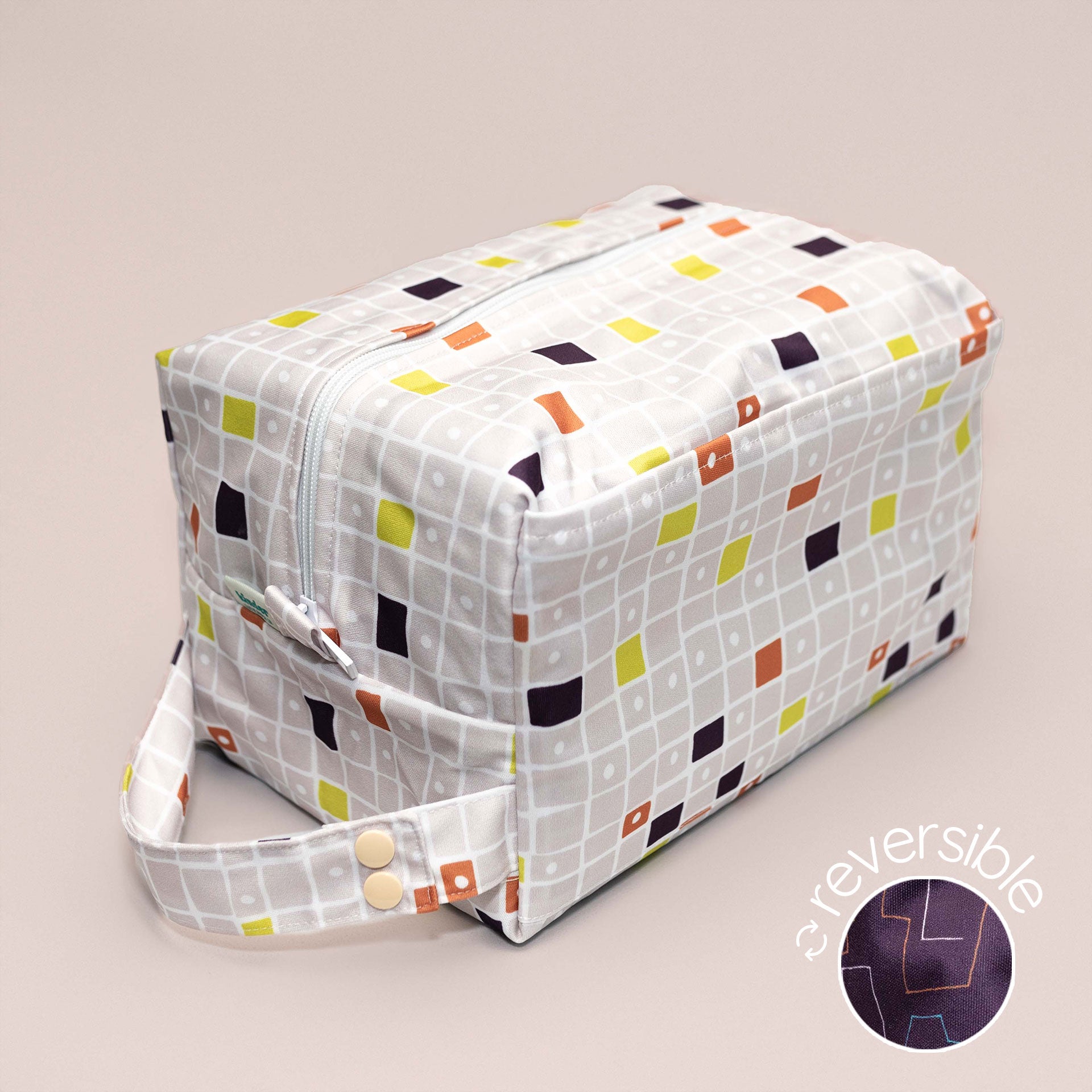 Patterned Water Resistant Diaper Pod Travel Cube