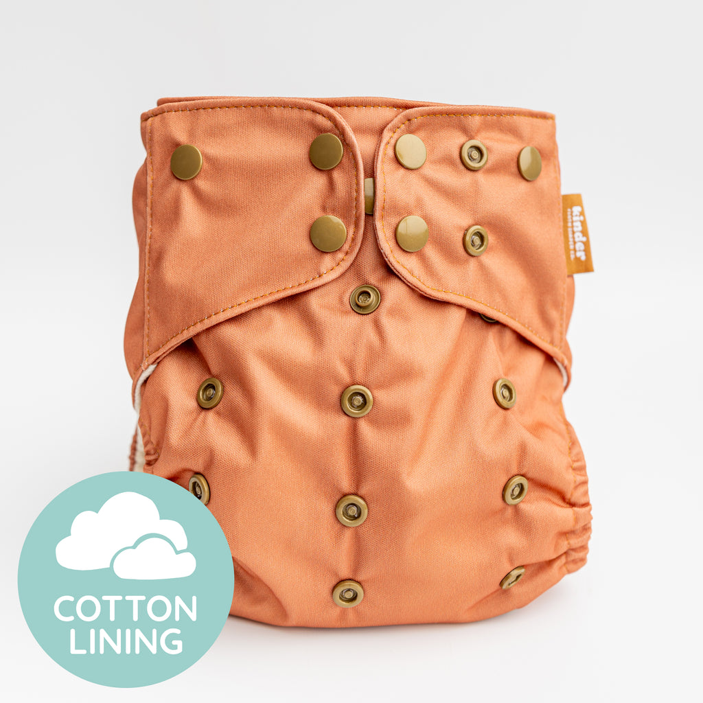 Terracotta- Essentials Cloud Cotton Pocket Diaper - 100% Cotton Lining - One Size