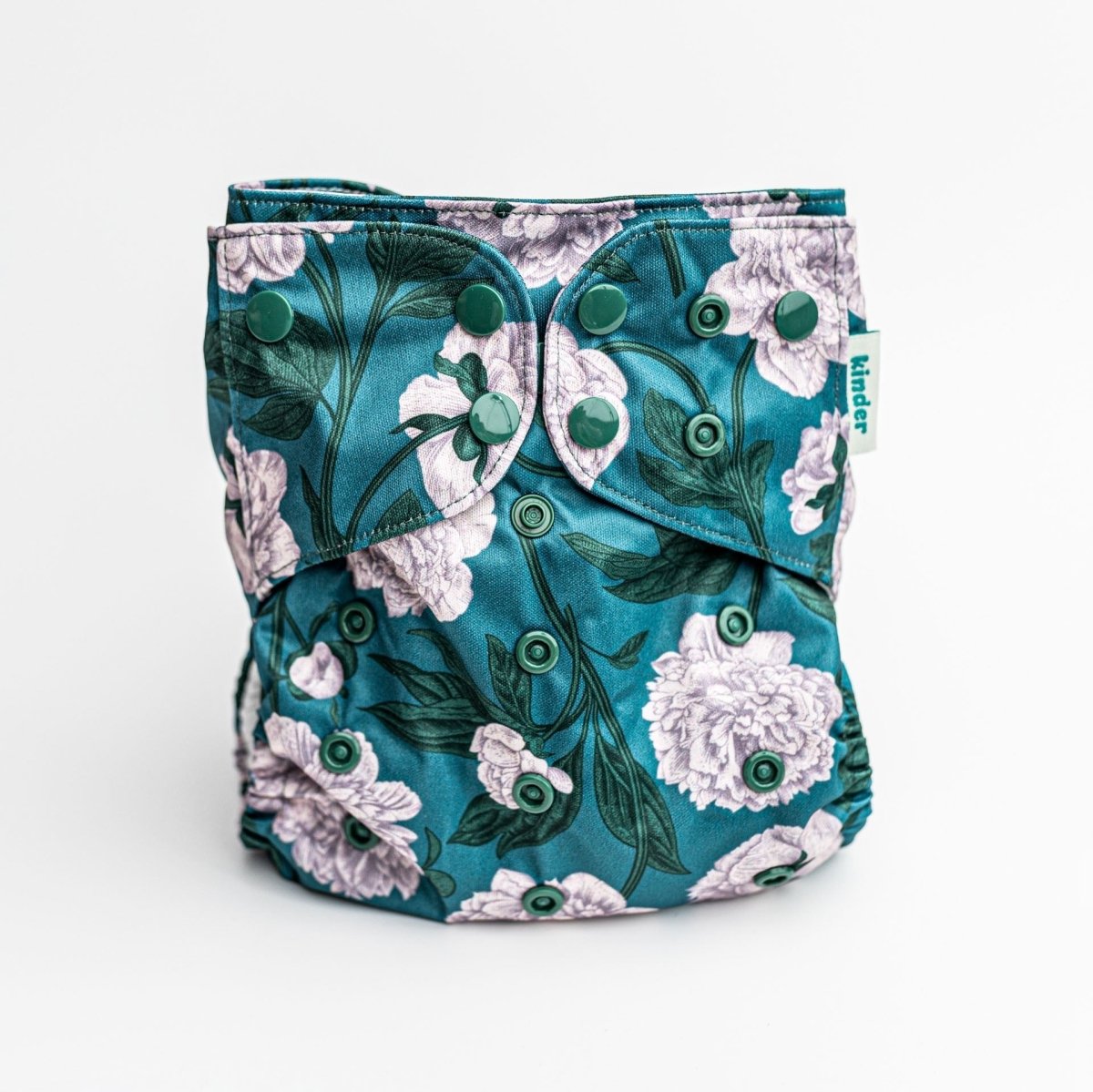Floral: Essentials Pocket Cloth Diaper with Athletic Wicking Jersey, Grows with your Baby - Kinder Cloth Diaper Co. - 28 - 04 - 03 - modern reusable cloth diapers and more for birth to potty training - Pittsburgh Based Small Business