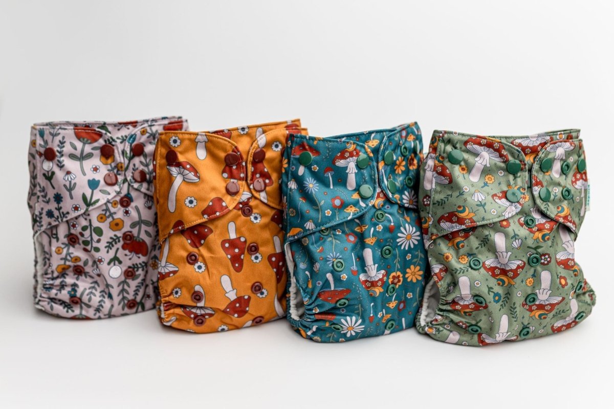Floral: Essentials Pocket Cloth Diaper with Athletic Wicking Jersey, Grows with your Baby - Kinder Cloth Diaper Co. - 28 - 04 - 03 - modern reusable cloth diapers and more for birth to potty training - Pittsburgh Based Small Business