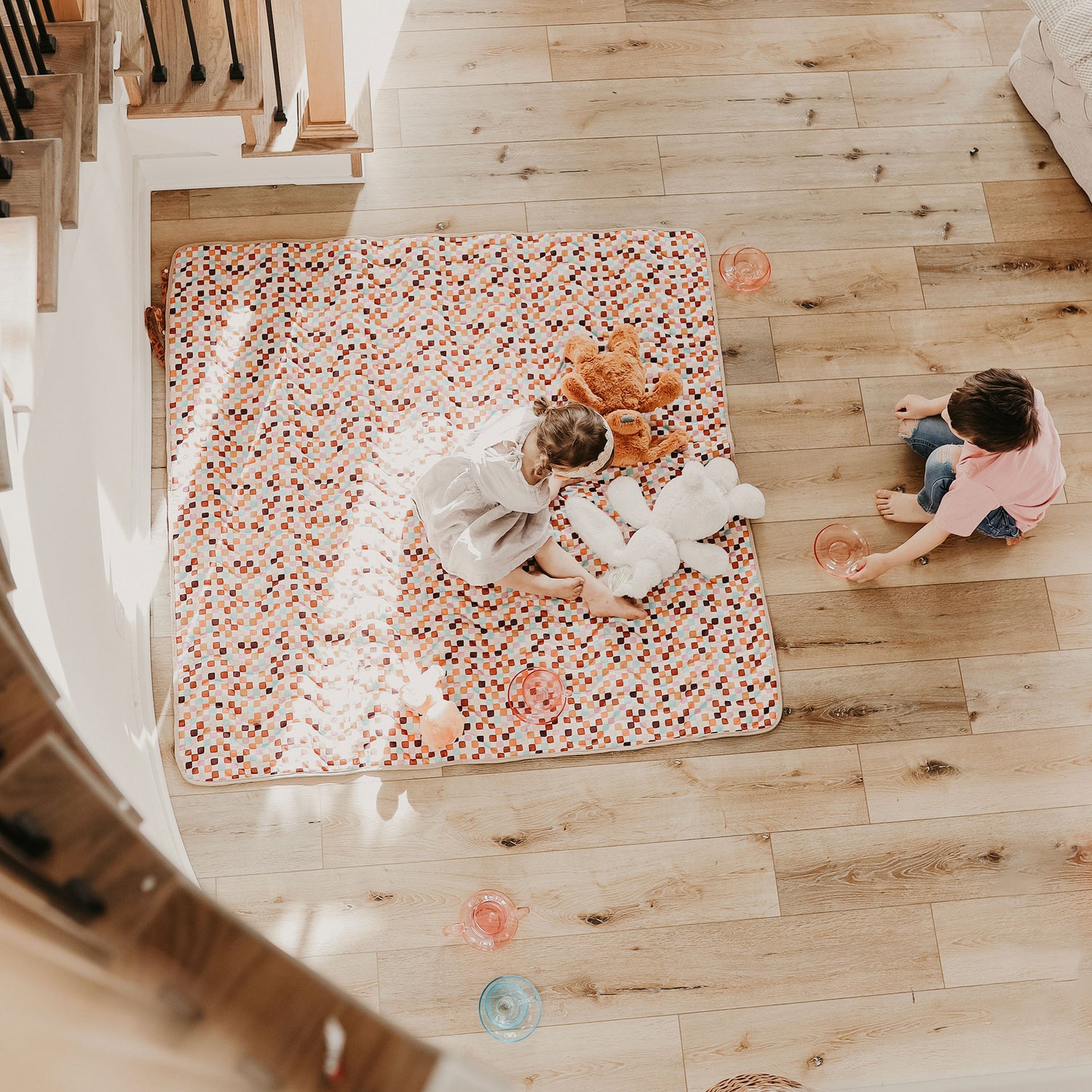 Anywhere Adventure Play Mat, Featuring Quilted Wipeable Machine Washable Fabric
