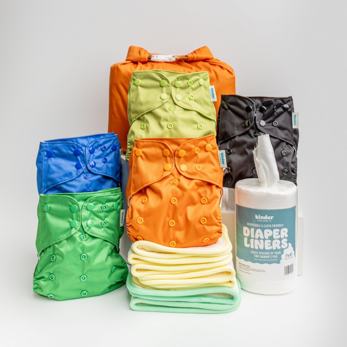 -Modern-Cloth-Diapers-New Parent Starter Bundle-Kinder Cloth Diaper Co.-Pittsburgh-Based-Small-Business-Woman-Owned