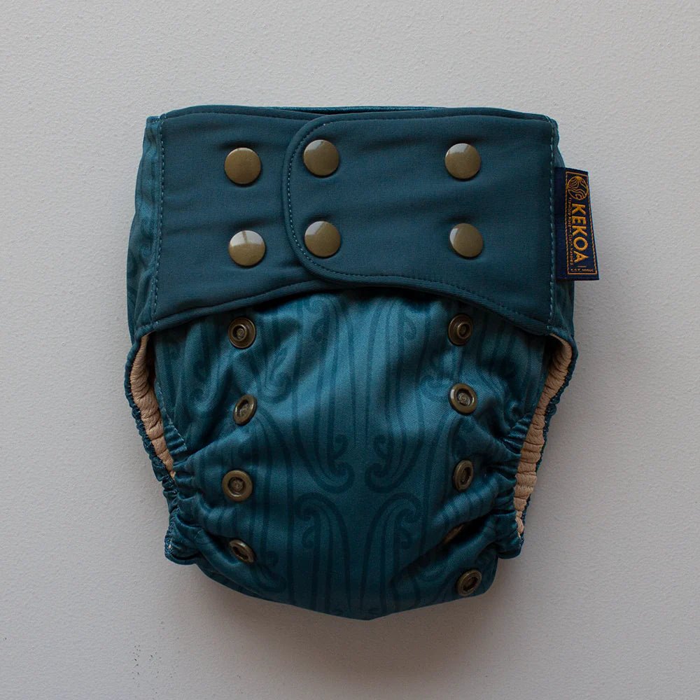 Kekoa: Premium Hybrid One Size Nappy 6 - 42 pounds - Kinder Cloth Diaper Co. - modern reusable cloth diapers and more for birth to potty training - Pittsburgh Based Small Business