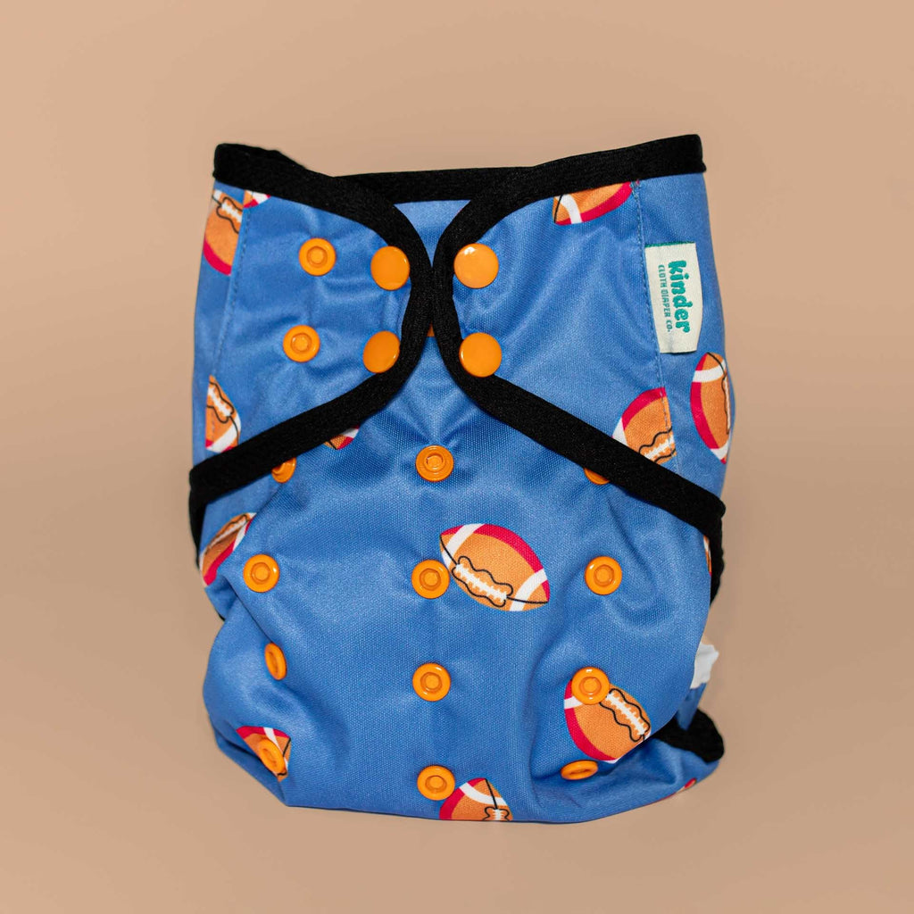 Patterned Wipeable Cloth Diaper Cover, Grows with your Baby - Kinder Cloth Diaper Co. - 18 - 02 - 04 - modern reusable cloth diapers and more for birth to potty training - Pittsburgh Based Small Business