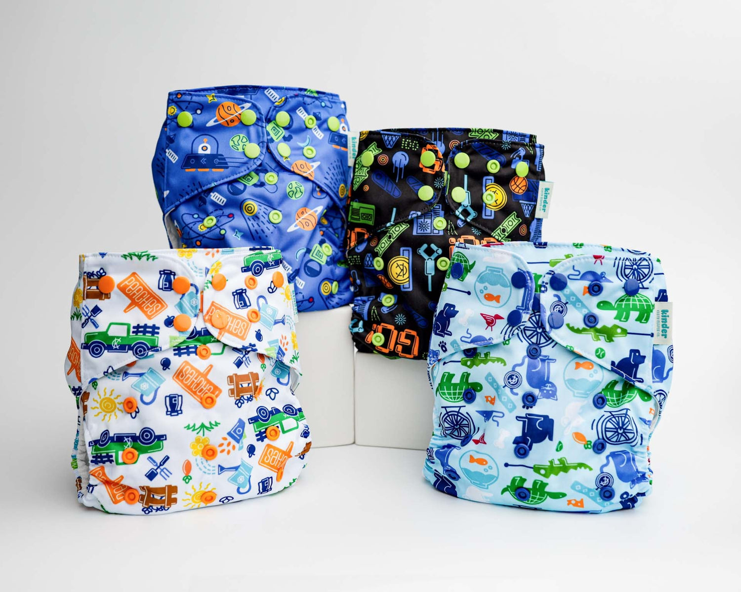Animals and Insects: Essentials Pocket Cloth Diaper with Athletic Wicking Jersey, Grows with your Baby - Kinder Cloth Diaper Co. - 28 - 04 - 05 - modern reusable cloth diapers and more for birth to potty training - Pittsburgh Based Small Business