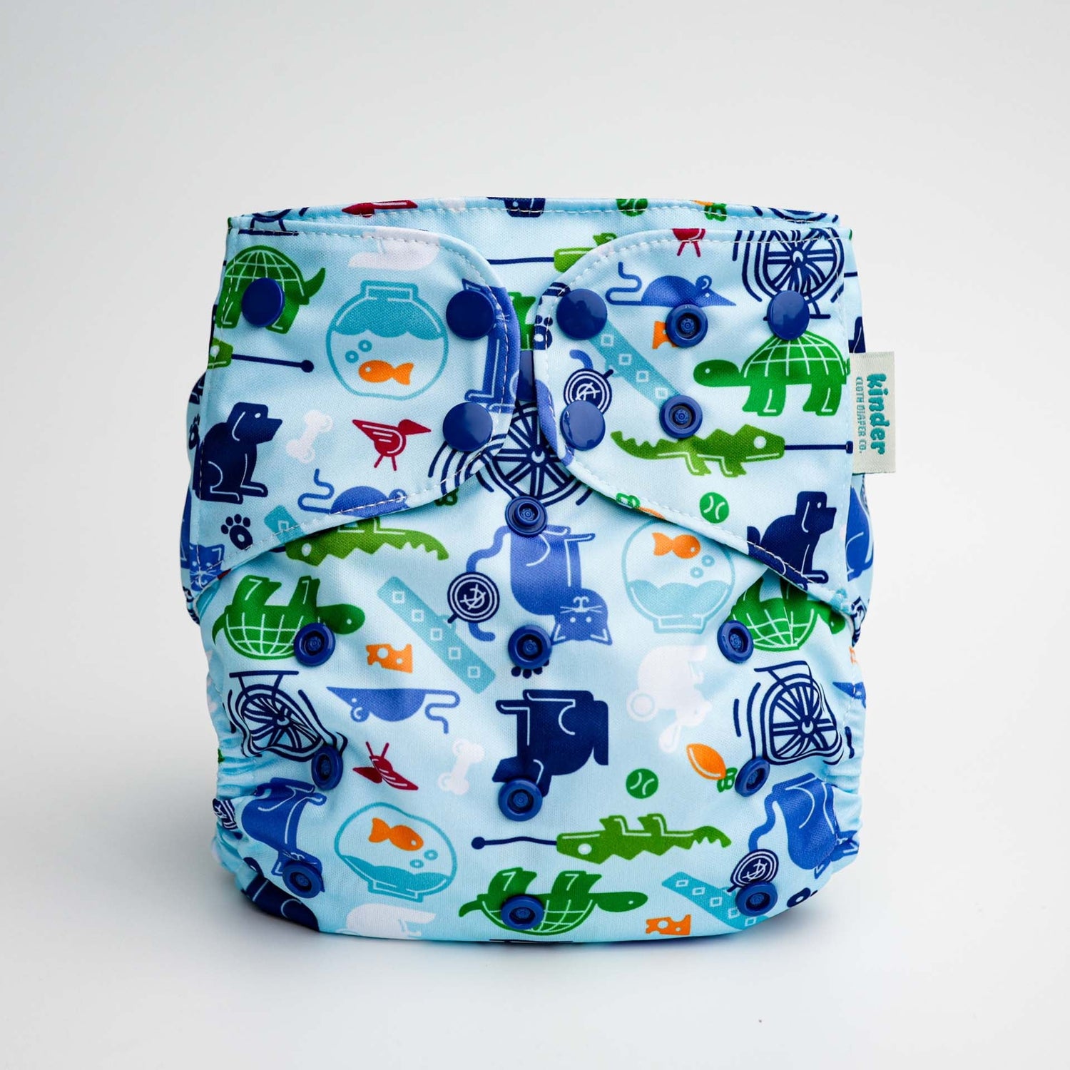 Animals and Insects: Essentials Pocket Cloth Diaper with Athletic Wicking Jersey, Grows with your Baby - Kinder Cloth Diaper Co. - 28 - 04 - 05 - modern reusable cloth diapers and more for birth to potty training - Pittsburgh Based Small Business