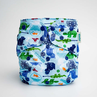 Animals and Insects: Essentials Pocket Cloth Diaper with Athletic Wicking Jersey, Grows with your Baby - Kinder Cloth Diaper Co. - 28 - 04 - 05 - modern reusable cloth diapers and more for birth to potty training - Pittsburgh Based Small Business