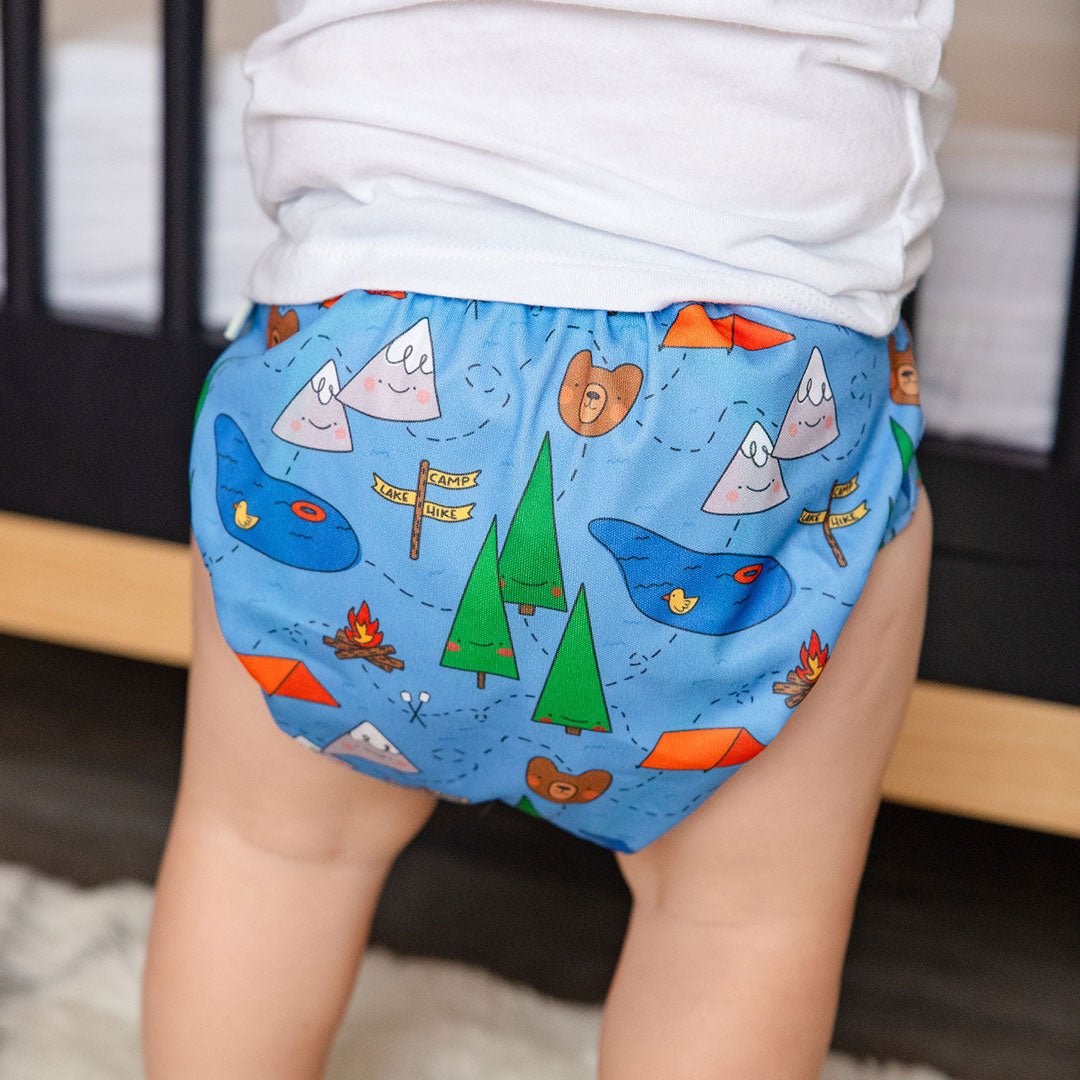 Animals and Insects: Essentials Pocket Cloth Diaper with Athletic Wicking Jersey, Grows with your Baby - Kinder Cloth Diaper Co. - 26 - 03 - 02 - modern reusable cloth diapers and more for birth to potty training - Pittsburgh Based Small Business