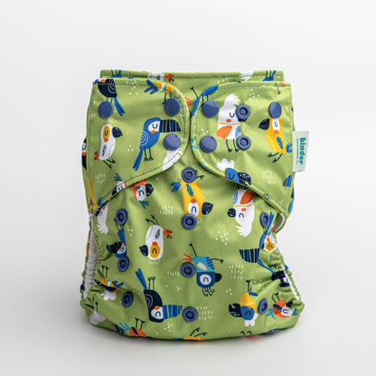 Animals and Insects: Essentials Pocket Cloth Diaper with Athletic Wicking Jersey, Grows with your Baby - Kinder Cloth Diaper Co. - 28 - 02 - 02 - modern reusable cloth diapers and more for birth to potty training - Pittsburgh Based Small Business