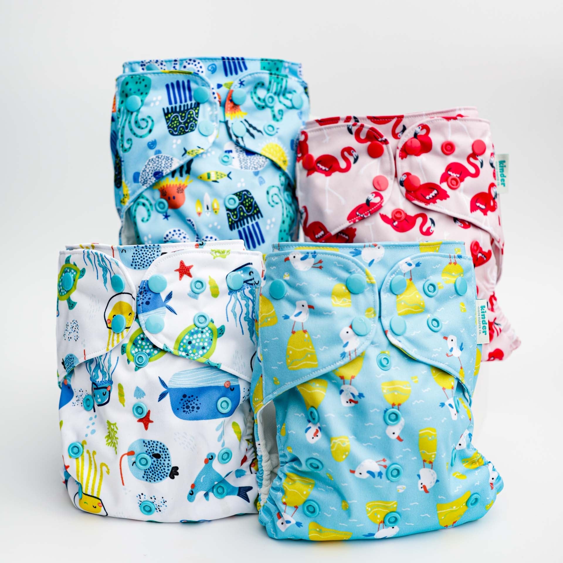 Animals and Insects: Essentials Pocket Cloth Diaper with Athletic Wicking Jersey, Grows with your Baby - Kinder Cloth Diaper Co. - 09 - 06 - 02 - modern reusable cloth diapers and more for birth to potty training - Pittsburgh Based Small Business