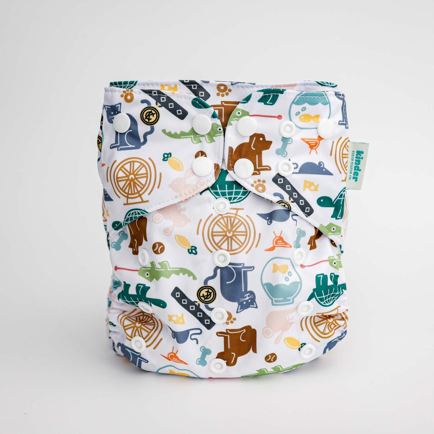 Animals and Insects: Essentials Pocket Cloth Diaper with Athletic Wicking Jersey, Grows with your Baby - Kinder Cloth Diaper Co. - 28 - 06 - 02 - modern reusable cloth diapers and more for birth to potty training - Pittsburgh Based Small Business