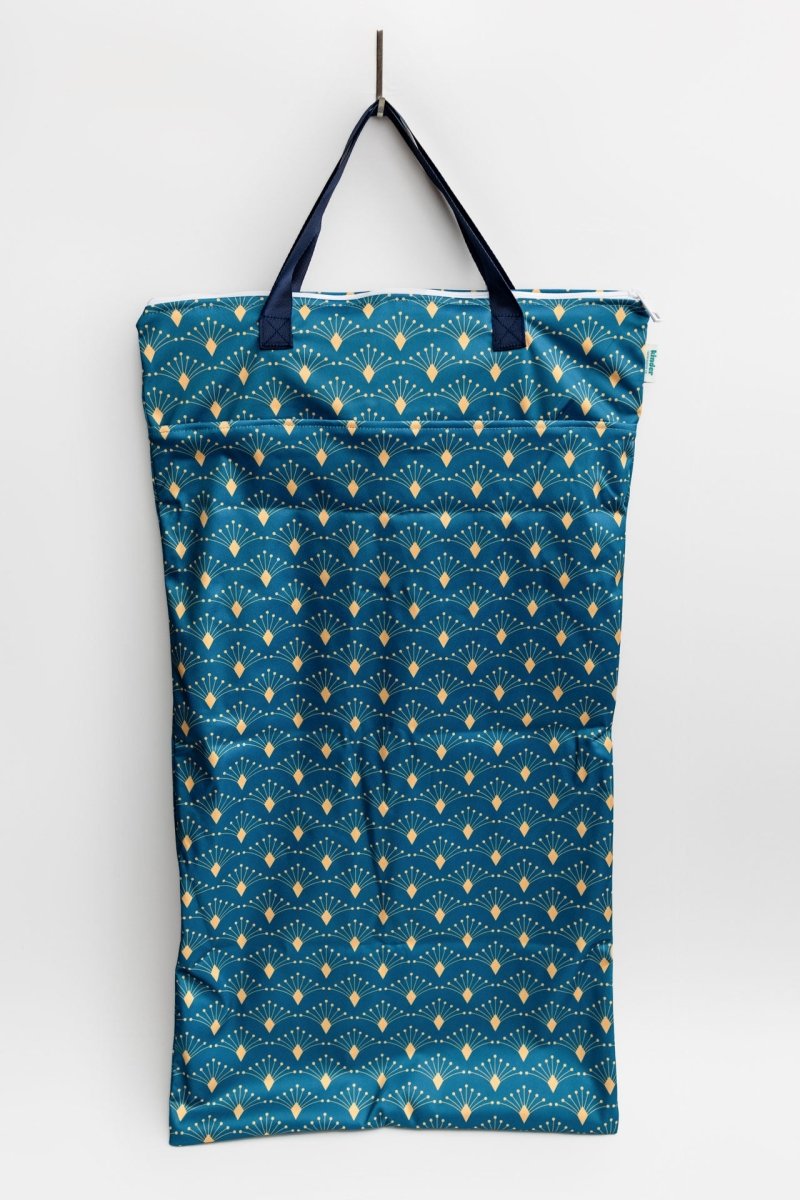 Art Deco - Blue - Modern - Cloth - Diapers - Wet Bag - Kinder Cloth Diaper Co. - Pittsburgh - Based - Small - Business - Woman - Owned