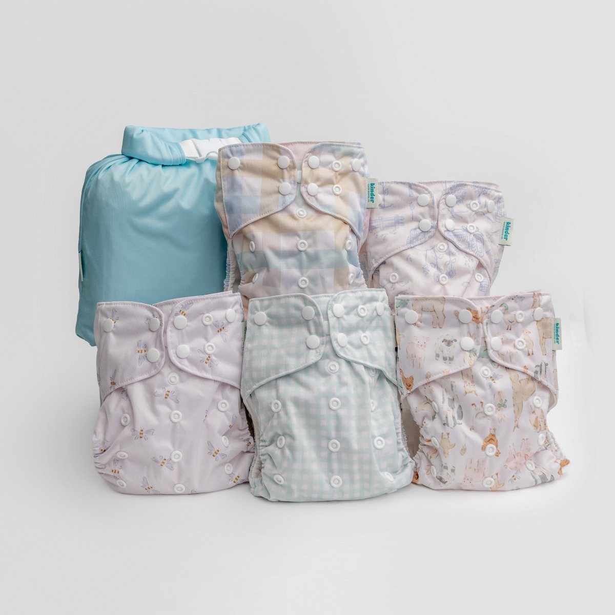 -Modern-Cloth-Diapers-New Parent Starter Bundle-Kinder Cloth Diaper Co.-Pittsburgh-Based-Small-Business-Woman-Owned