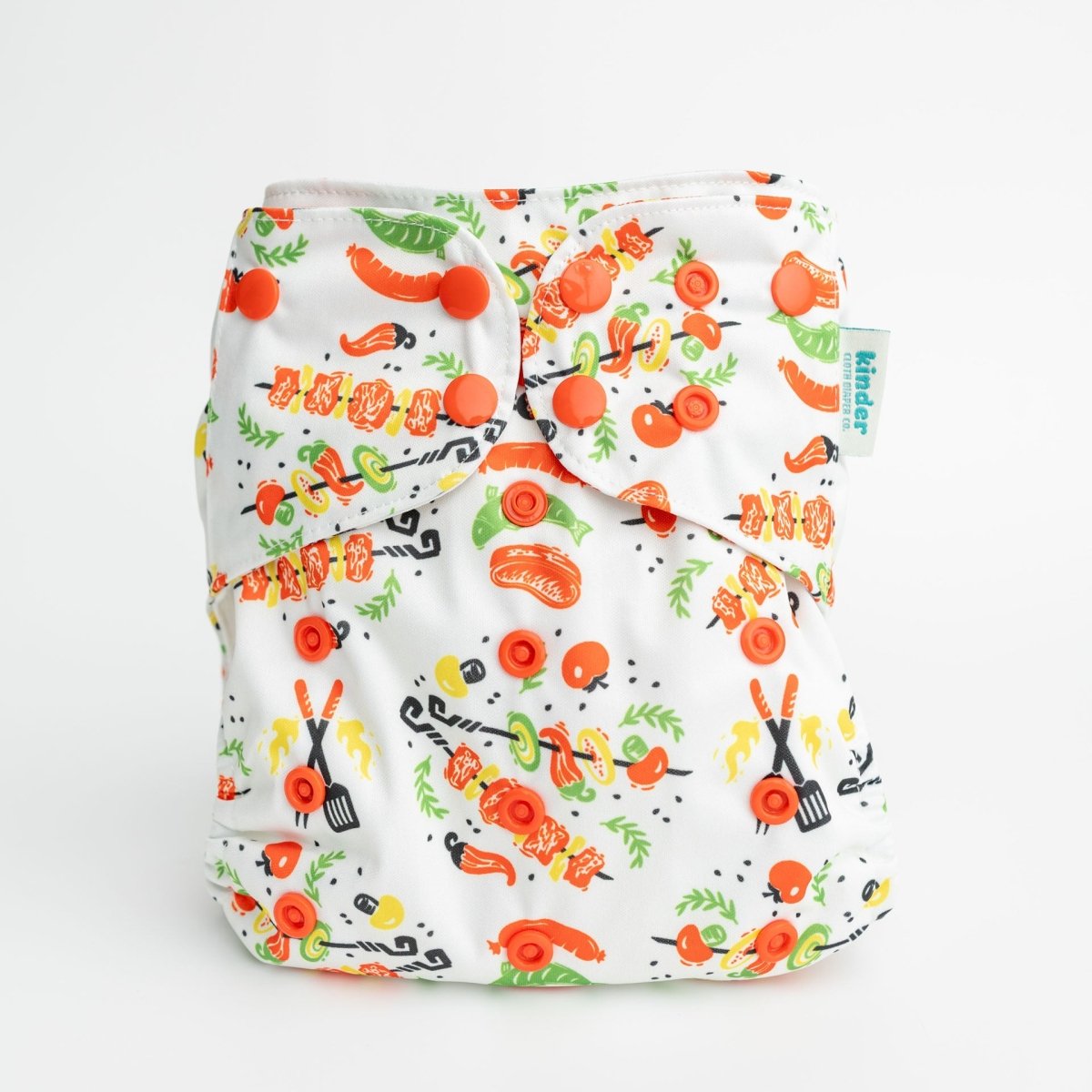 BBQ Time - Modern - Cloth - Diapers - Pocket Diaper - Kinder Cloth Diaper Co. - Pittsburgh - Based - Small - Business - Woman - Owned