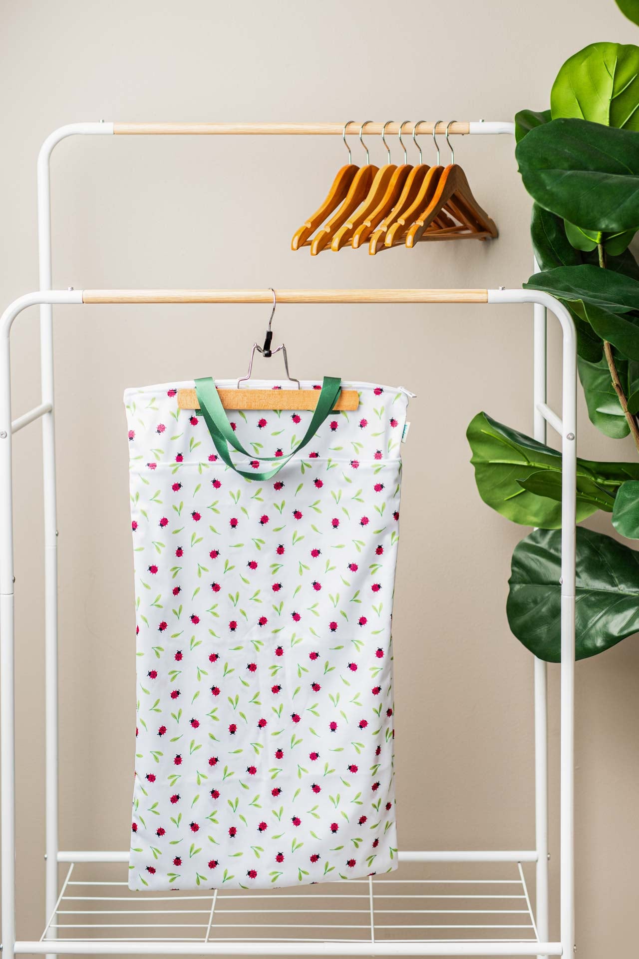 Large Zipper Hanging Wet Bag, Laundry Bag with Handles