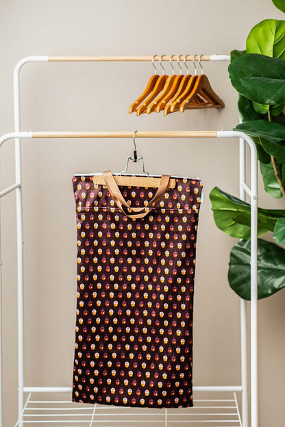 Large Zipper Hanging Wet Bag, Laundry Bag with Handles