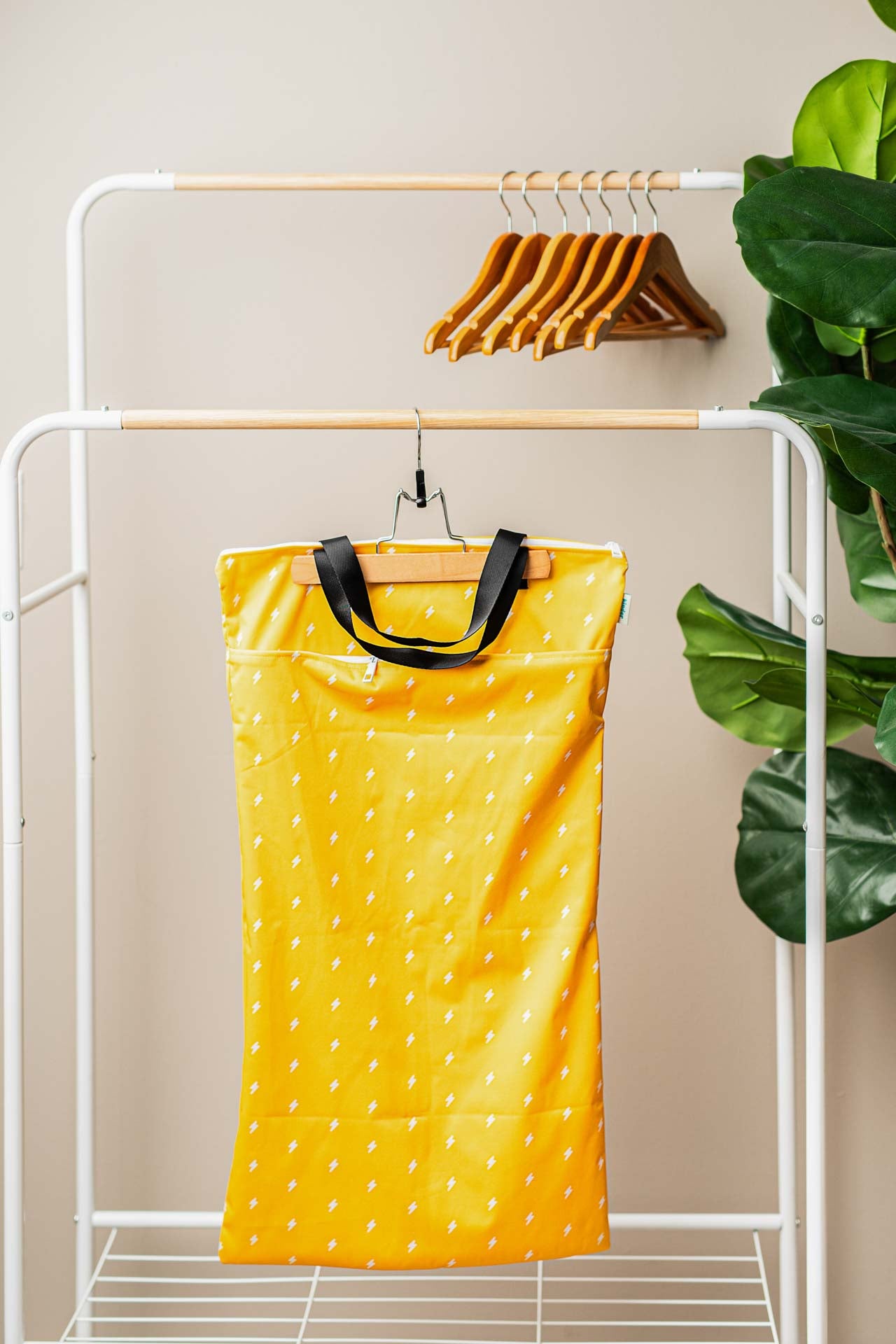 Large Zipper Hanging Wet Bag, Laundry Bag with Handles