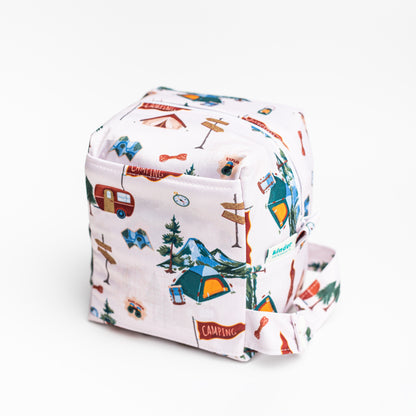 Reversible Mini Storage Travel Cube Diaper Pod with Exterior Storage Pocket