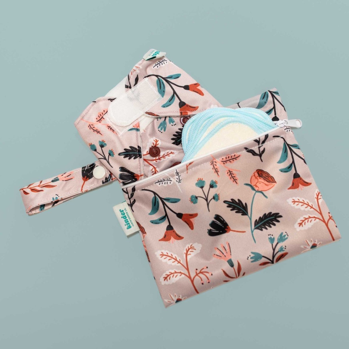 Reusable Doll Toy Diaper Set with 5 Mini Reusable Baby Wipes - Kinder Cloth Diaper Co. - 23 - 04 - 05 - modern reusable cloth diapers and more for birth to potty training - Pittsburgh Based Small Business