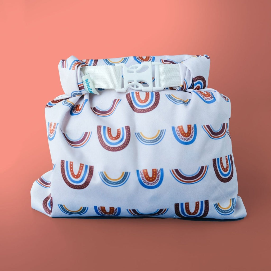 Roll Top Space Saver Water Resistant Small Wet Bag Travel Storage Bag - Kinder Cloth Diaper Co. - 07 - 02 - 03 - modern reusable cloth diapers and more for birth to potty training - Pittsburgh Based Small Business