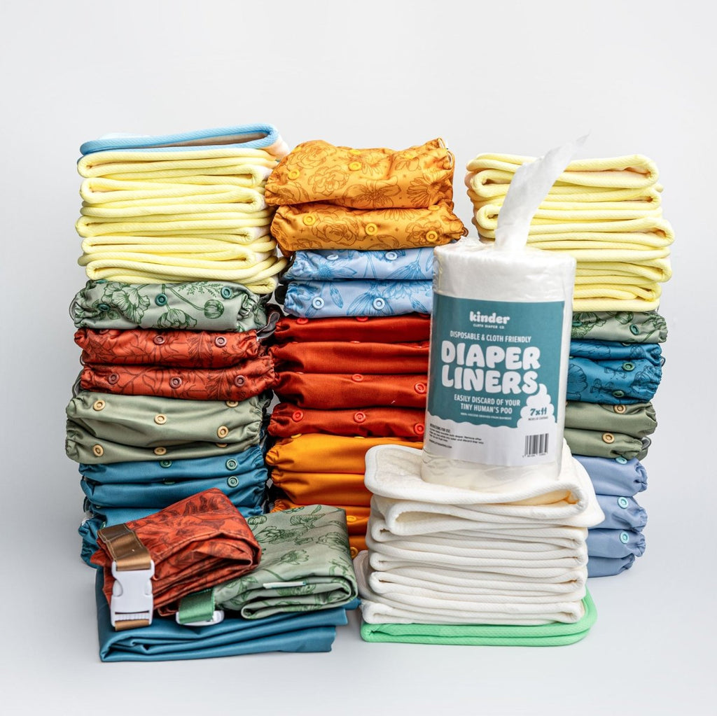 Boho Botanicals - Modern - Cloth - Diapers - New Parent Starter Bundle - Kinder Cloth Diaper Co. - Pittsburgh - Based - Small - Business - Woman - Owned