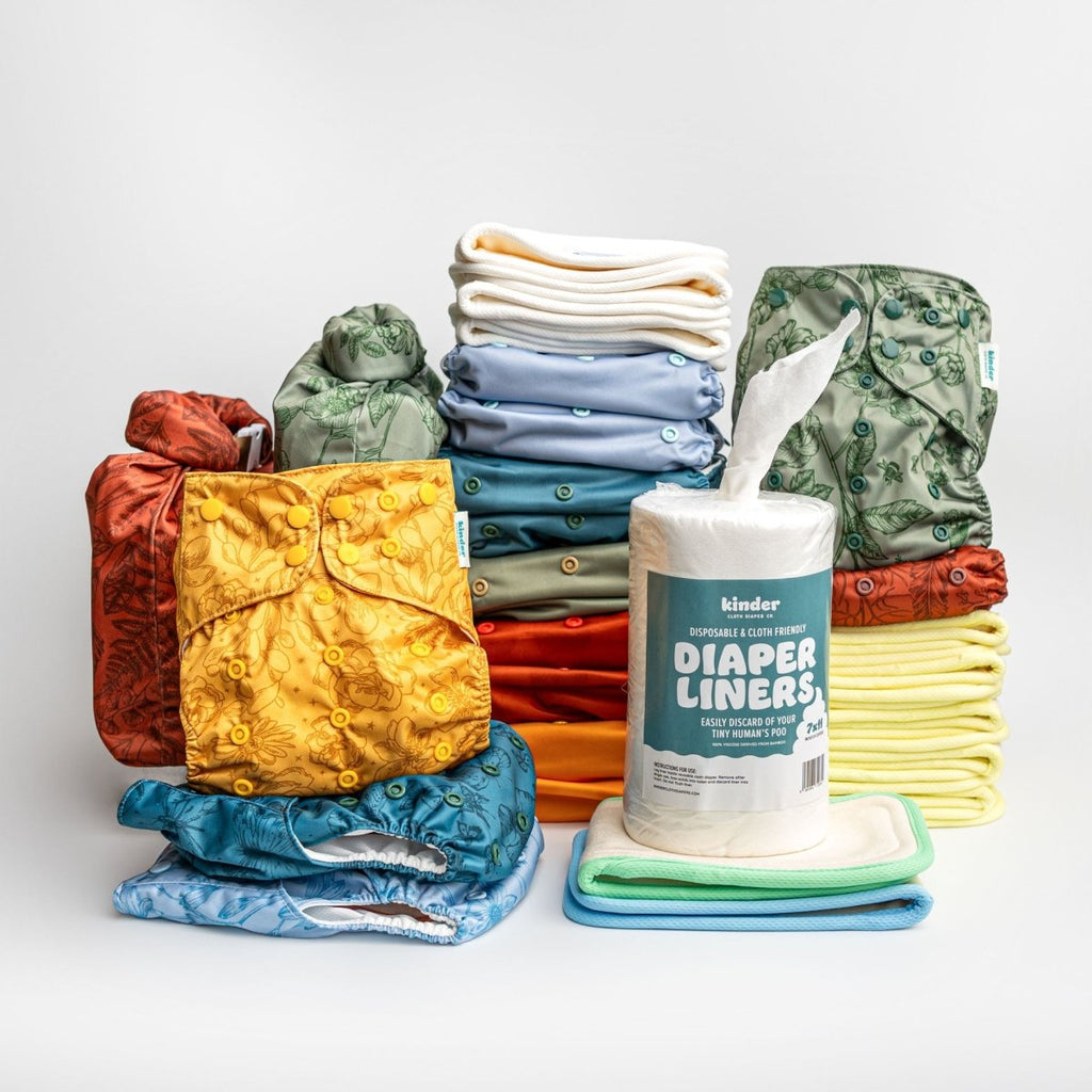 Boho Botanicals - Modern - Cloth - Diapers - New Parent Starter Bundle - Kinder Cloth Diaper Co. - Pittsburgh - Based - Small - Business - Woman - Owned