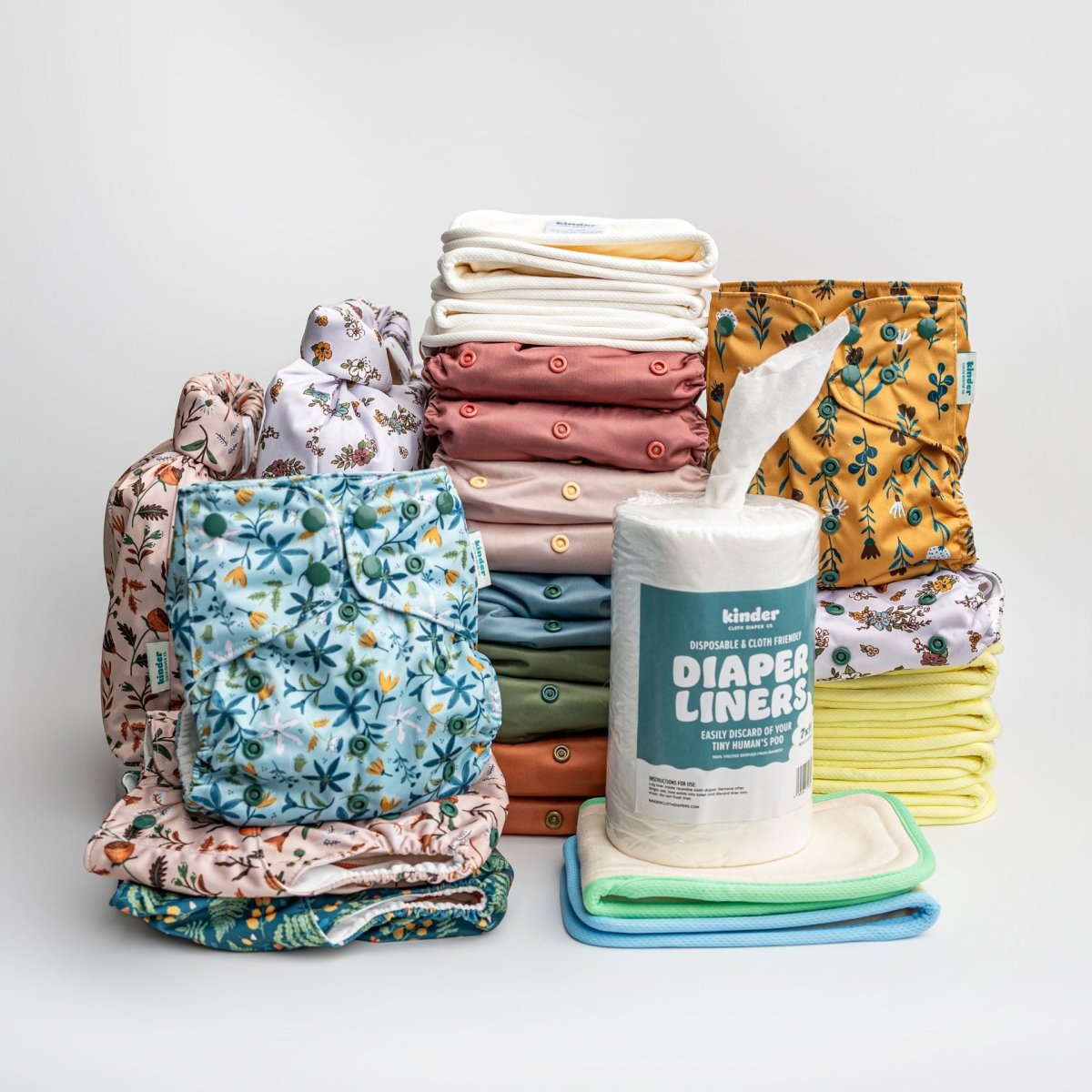 Boho Bouquet - Modern - Cloth - Diapers - New Parent Starter Bundle - Kinder Cloth Diaper Co. - Pittsburgh - Based - Small - Business - Woman - Owned