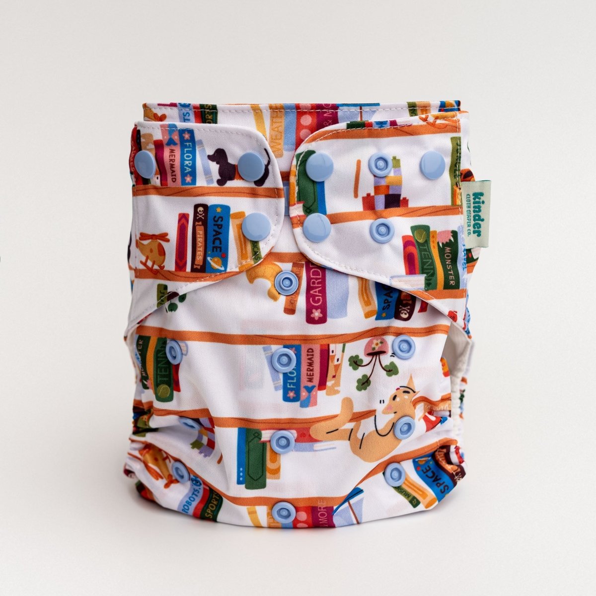 Bookish - Modern - Cloth - Diapers - Pocket Diaper - Kinder Cloth Diaper Co. - Pittsburgh - Based - Small - Business - Woman - Owned