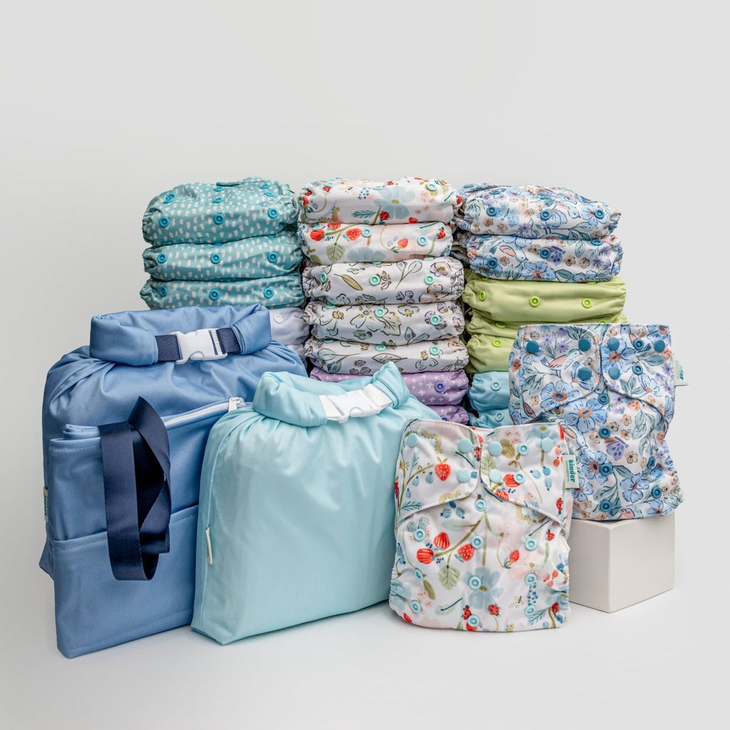 -Modern-Cloth-Diapers-New Parent Starter Bundle-Kinder Cloth Diaper Co.-Pittsburgh-Based-Small-Business-Woman-Owned