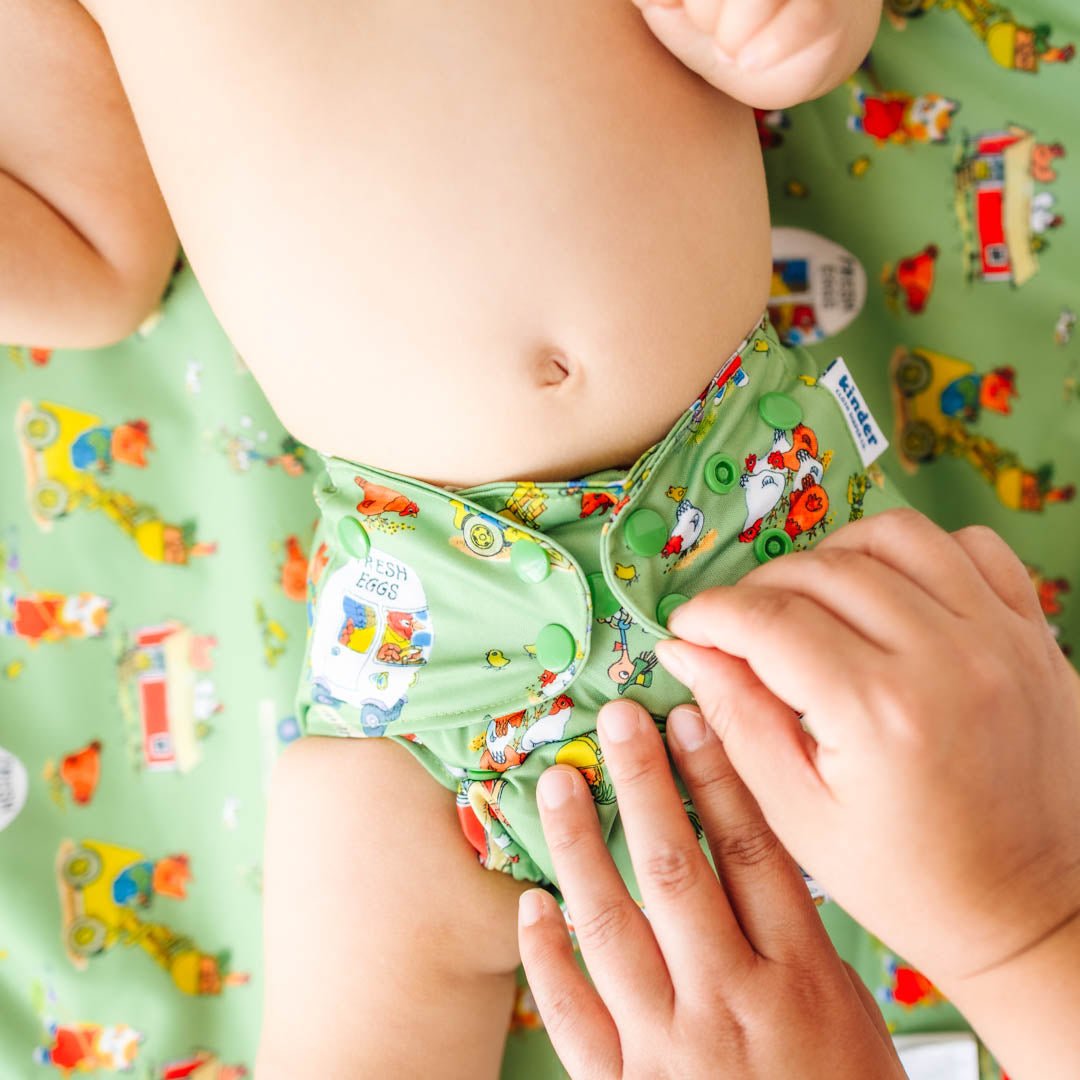 Busy Busy Farm - Modern - Cloth - Diapers - Pocket Diaper - Kinder Cloth Diaper Co. - Pittsburgh - Based - Small - Business - Woman - Owned