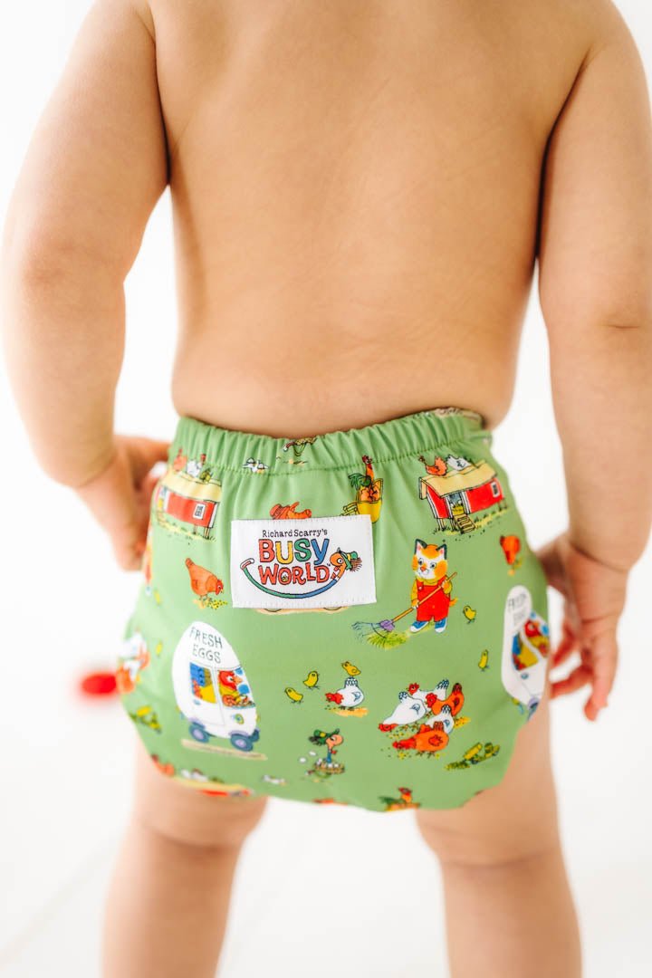 Busy Busy Farm - Modern - Cloth - Diapers - Pocket Diaper - Kinder Cloth Diaper Co. - Pittsburgh - Based - Small - Business - Woman - Owned